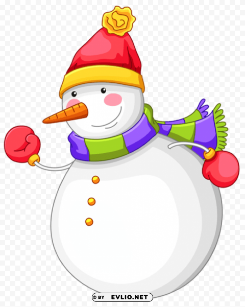 transparent snowman Clear Background PNG Isolation