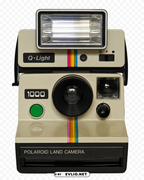 vintage polaroid camera Isolated Design Element on PNG
