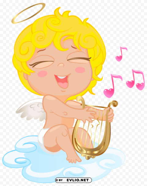 Blonde Cupid Isolated Element In Transparent PNG