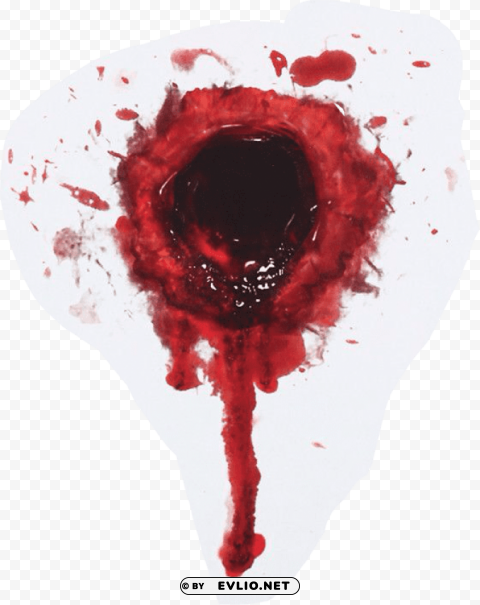 bullet hole with blood PNG Image Isolated on Transparent Backdrop