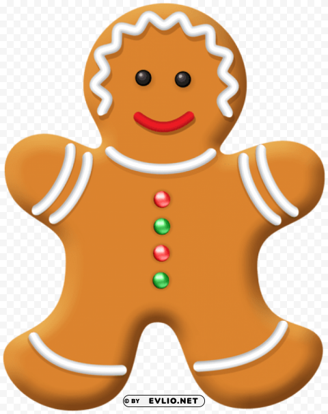 christmas gingerbread girl PNG transparent elements compilation
