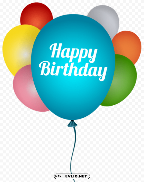 happy birthday balloons Isolated Artwork on Transparent Background PNG