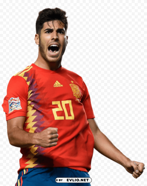 marco asensio Isolated Design on Clear Transparent PNG