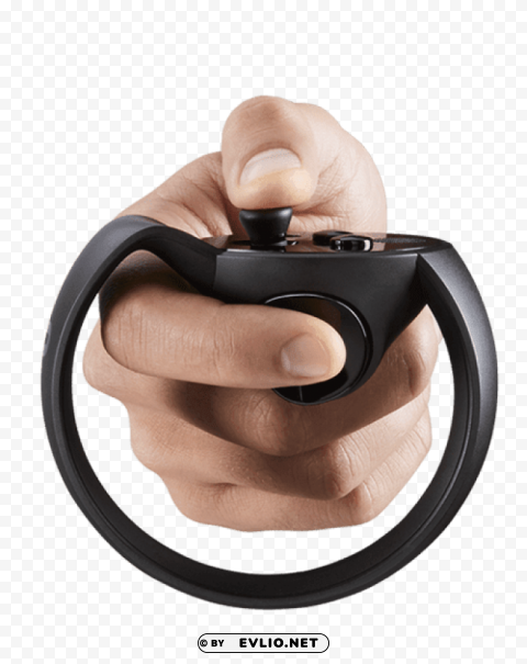 oculus touch controller in hand PNG Graphic Isolated on Clear Background