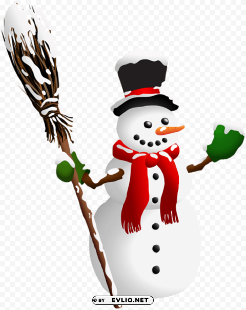 snowman Clean Background Isolated PNG Illustration