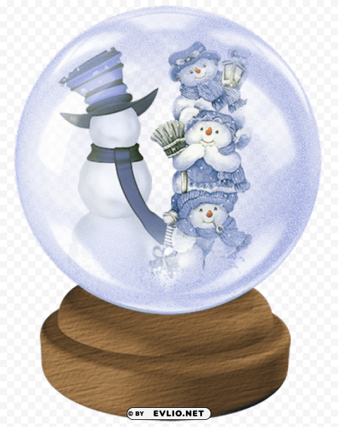  christmas snowglobe with snowmans Transparent Background PNG Isolated Icon PNG Images faacc001