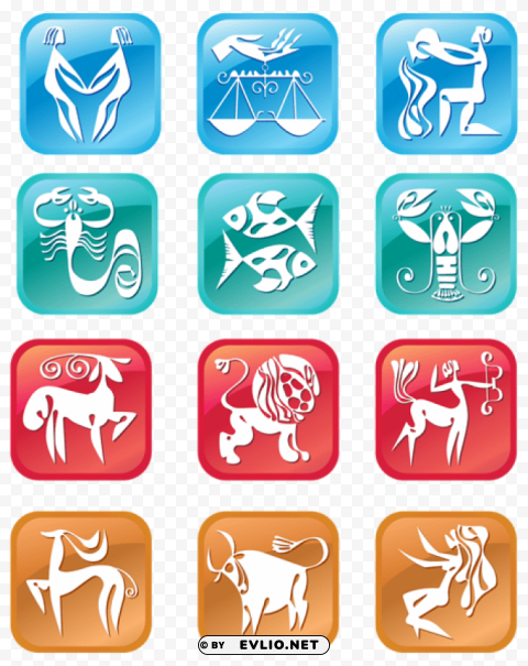 zodiac signs set large Transparent pics