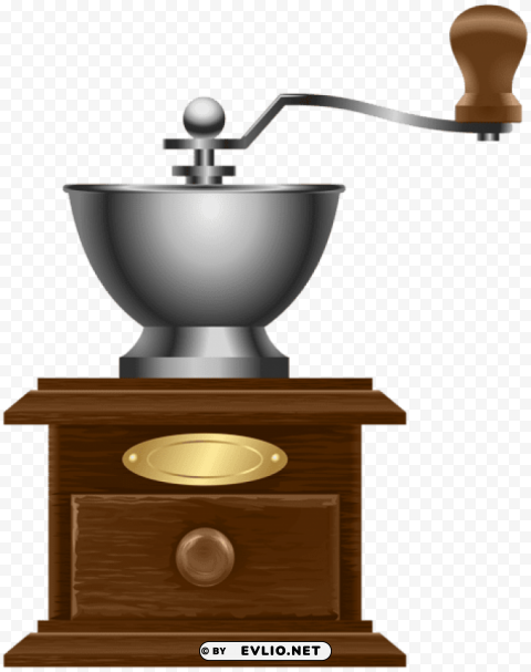 vintage coffee mill Isolated Character with Transparent Background PNG