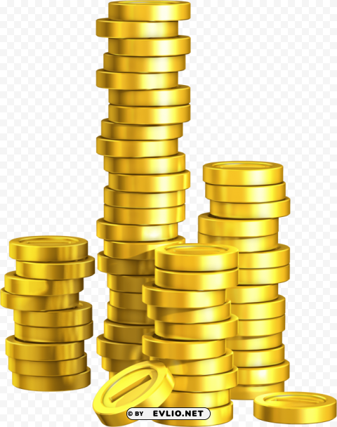 gold coins HighResolution PNG Isolated on Transparent Background