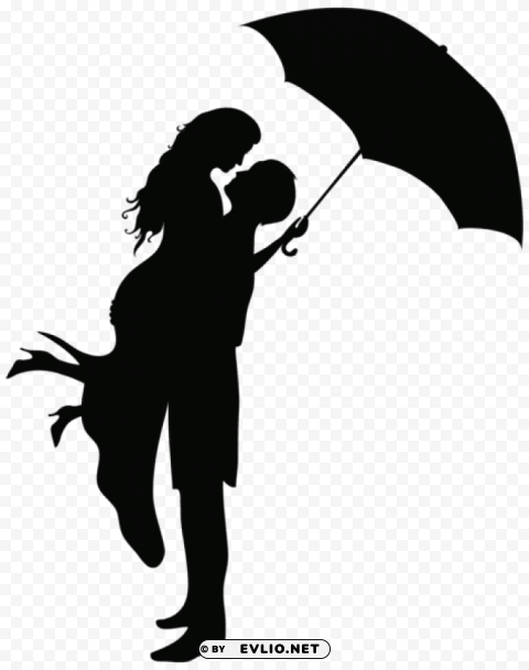 romantic couple silhouettes Free transparent PNG