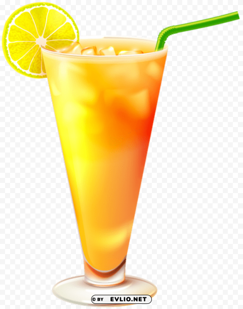 summer orange cocktail ClearCut Background PNG Isolation