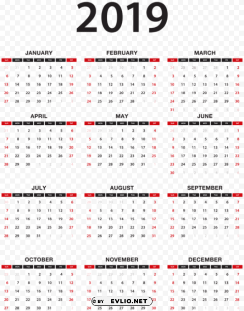 2019 calendar PNG art PNG Images 3302c3ca