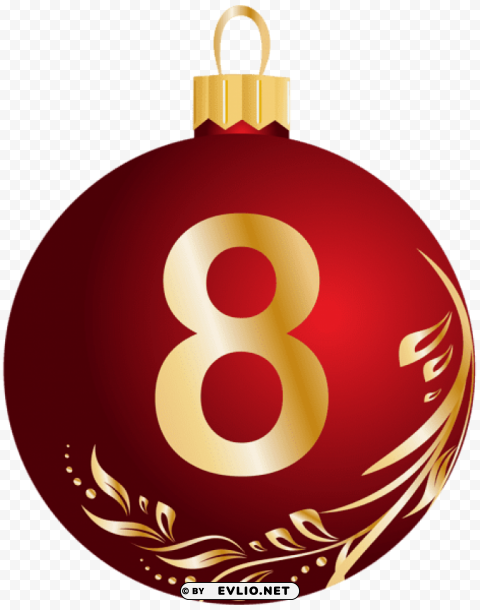 christmas ball number eight Transparent background PNG photos