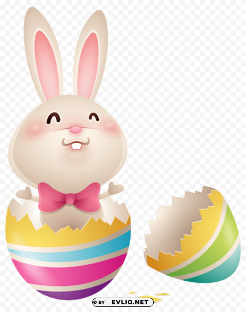 easter bunny in egg PNG files with transparent canvas collection