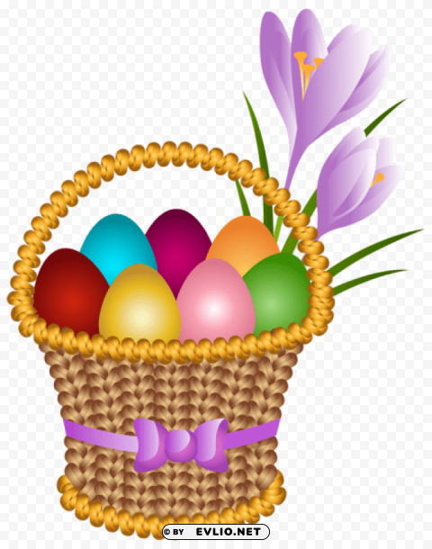 easter egg basket Isolated Subject on HighQuality Transparent PNG