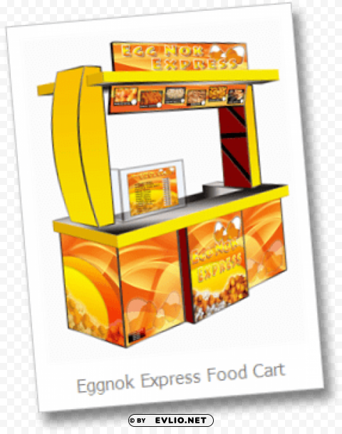 food cart Clean Background Isolated PNG Character