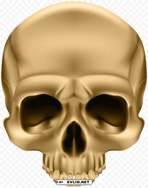 golden skull Free download PNG images with alpha transparency