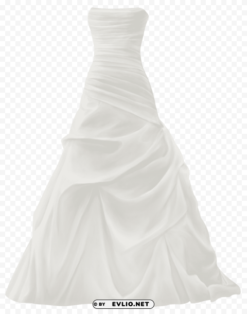 gown wedding dress Transparent Background PNG Isolated Illustration