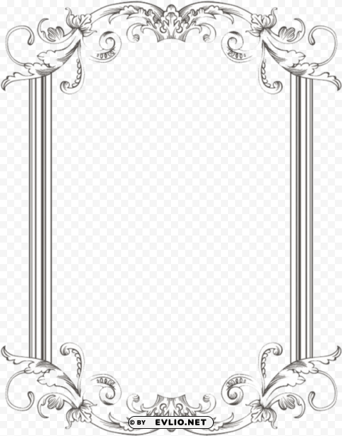 Vintage Border Frame PNG Graphic With Isolated Clarity