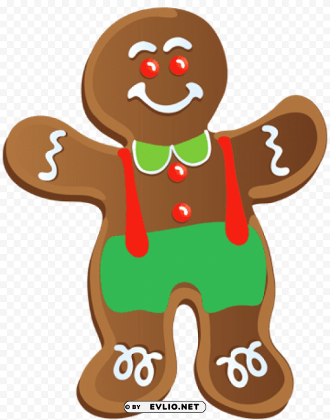 transparent gingerbread man ornament ClearCut Background Isolated PNG Graphic Element
