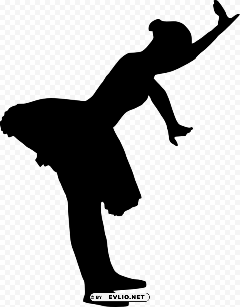 ballerina silhouette Transparent PNG Isolated Design Element