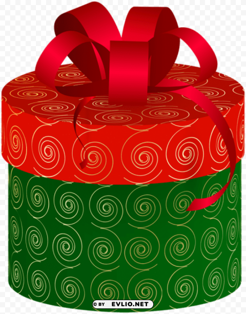 gift box green red Isolated Graphic with Clear Background PNG