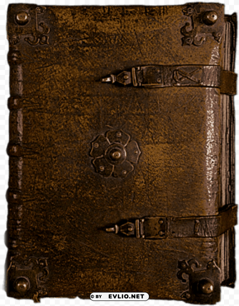 old leather bound book PNG Graphic Isolated on Clear Backdrop