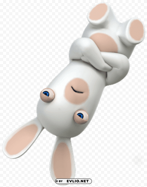rabbid upside down Isolated Item with Transparent PNG Background
