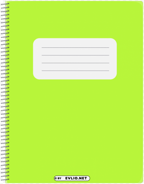 spiral green notebook Clear PNG image