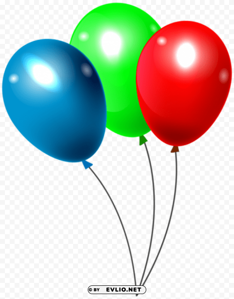 three balloons clipar PNG transparent images for printing