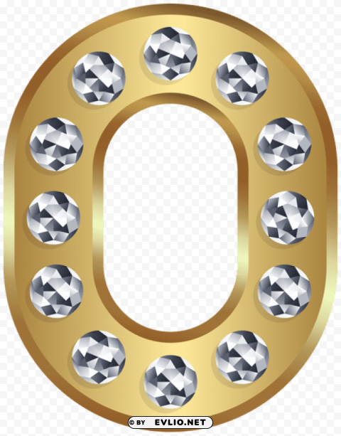 zero gold number PNG for business use