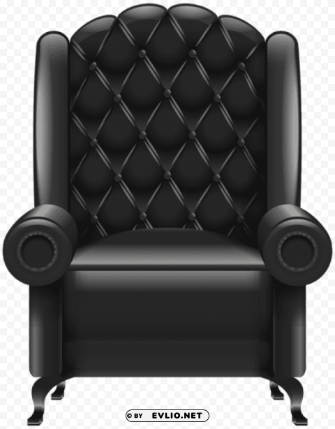 black armchair transparent Clear PNG images free download
