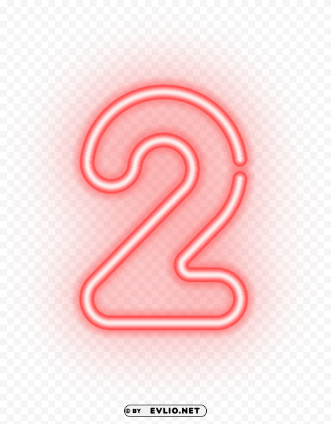 number two neon Transparent PNG images for printing
