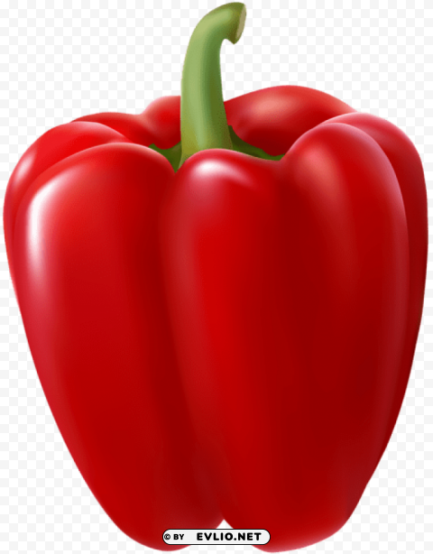 red bell pepper Transparent PNG Isolated Item