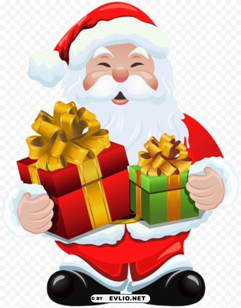 santa claus with gifts Transparent PNG graphics complete archive