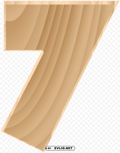 Wooden Number Seven Transparent PNG With No Registration Needed