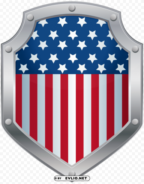 american badge flag Isolated Illustration in Transparent PNG