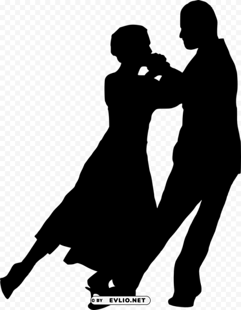 couple dancing silhouette PNG for presentations
