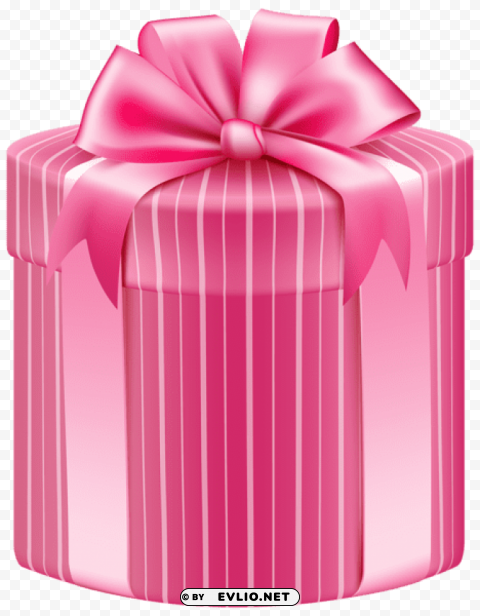 pink striped gift box Transparent PNG images database