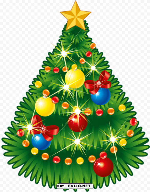 transparent christmas tree with star PNG images with alpha transparency wide collection PNG Images 23aa4f68