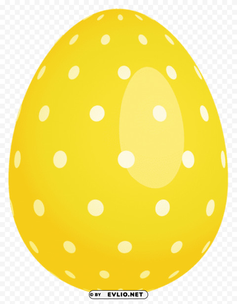 Yellow Dotted Easter Egg PNG Transparency