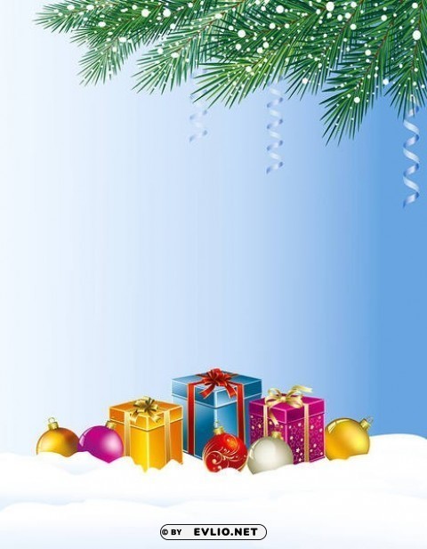 christmaswith gifts Isolated Graphic on Clear Transparent PNG