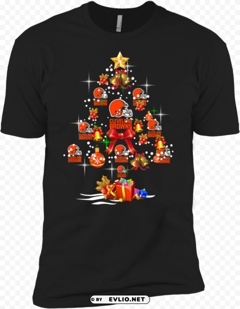 cleveland browns christmas tree premium t-shirt Clear background PNG images diverse assortment