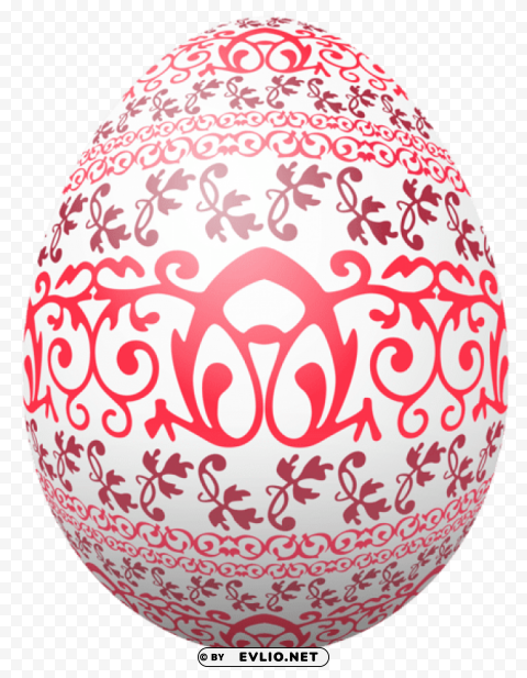 easter white egg with red decorationpicture Transparent PNG images with high resolution