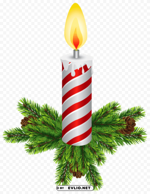 christmas candles PNG with no background free download