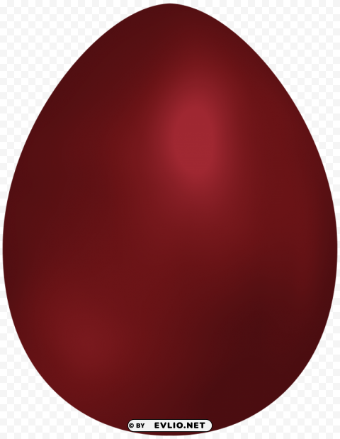dark red easter egg Transparent Background Isolated PNG Item
