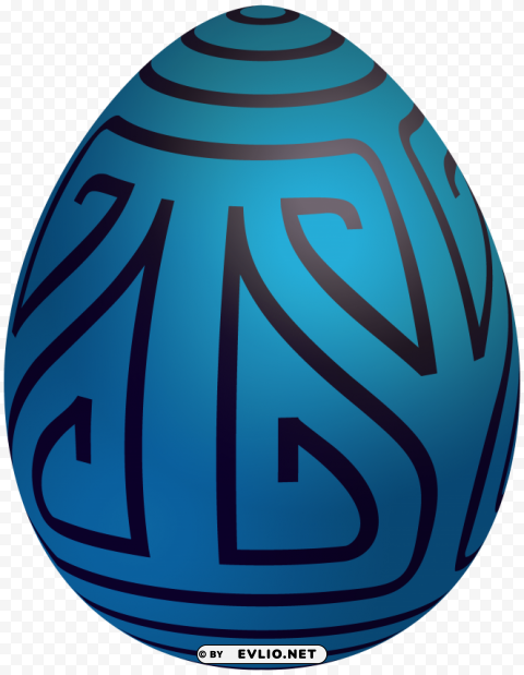 easter blue decorative egg Transparent Background Isolation in PNG Image