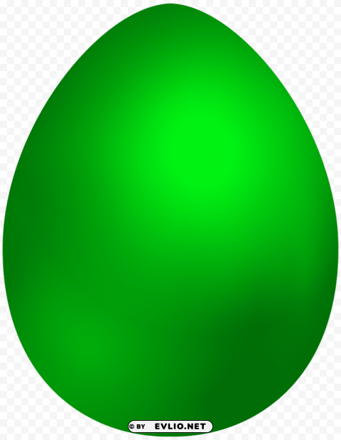 green easter egg Transparent Background Isolated PNG Art