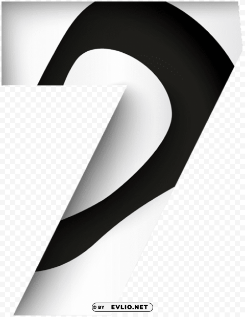 number seven black white Transparent PNG Isolated Element with Clarity