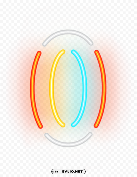 number zero neon transparent PNG icons with transparency